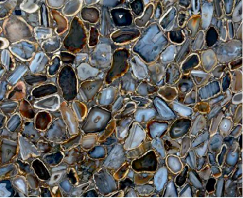 Blue Agate Fusion Semi-Precious Stone
